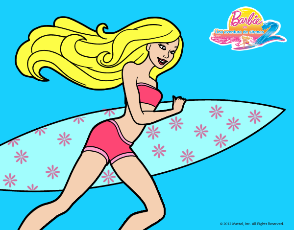 Barbie corre al agua