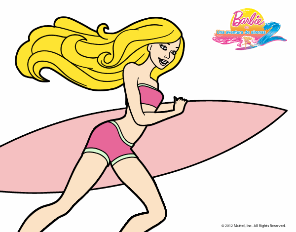 Barbie corre al agua