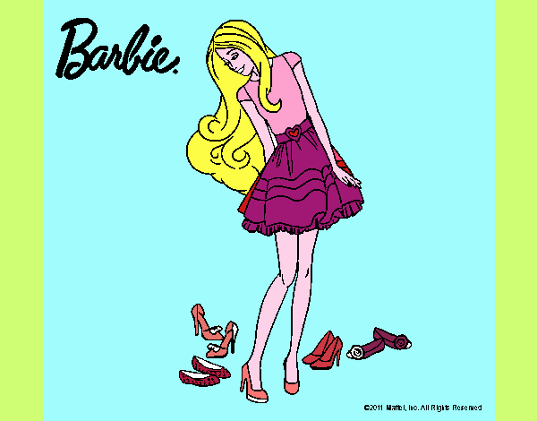 Barbie y su colección de zapatos