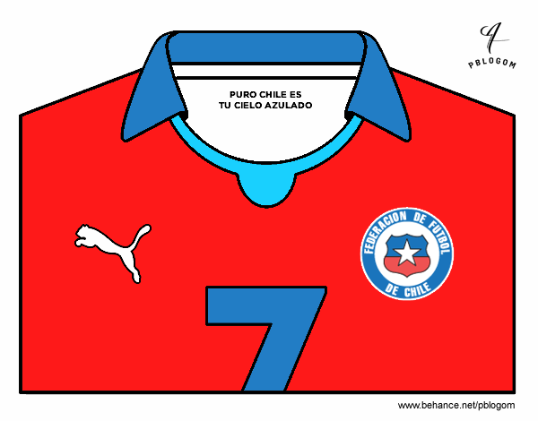 Camiseta del mundial de fútbol 2014 de Chile