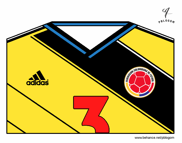 Camiseta del mundial de fútbol 2014 de Colombia