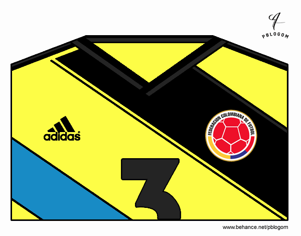 Camiseta del mundial de fútbol 2014 de Colombia