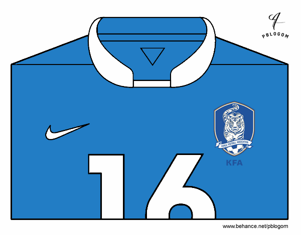 Camiseta del mundial de fútbol 2014 de Corea del Sur