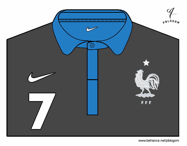 Camiseta del mundial de fútbol 2014 de Francia