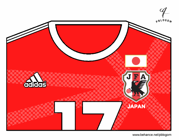 Camiseta del mundial de fútbol 2014 de Japón