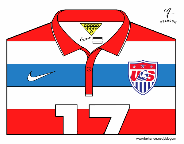 Camiseta del mundial de fútbol 2014 de los Estados Unidos