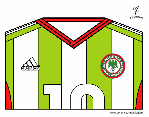 Camiseta del mundial de fútbol 2014 de Nigeria