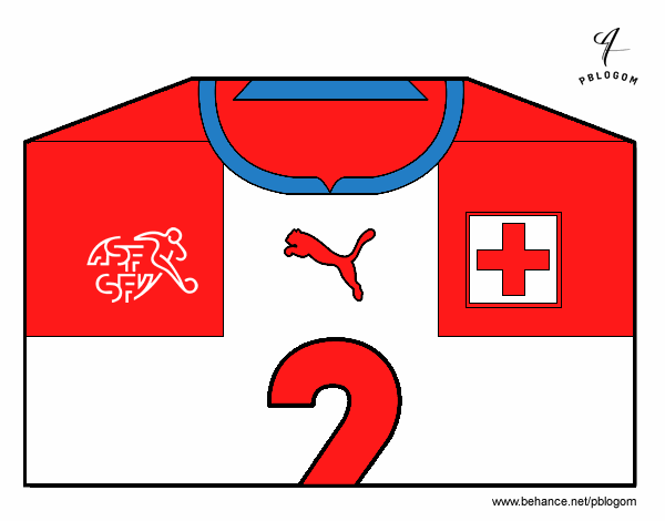 Camiseta del mundial de fútbol 2014 de Suiza