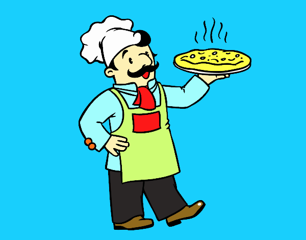 este es mi chef con pizza