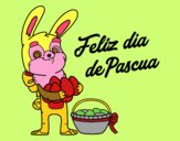 Conejo con muchos huevos de Pascua