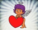 Cupido y un corazón