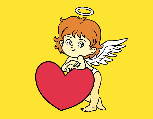 Cupido y un corazón