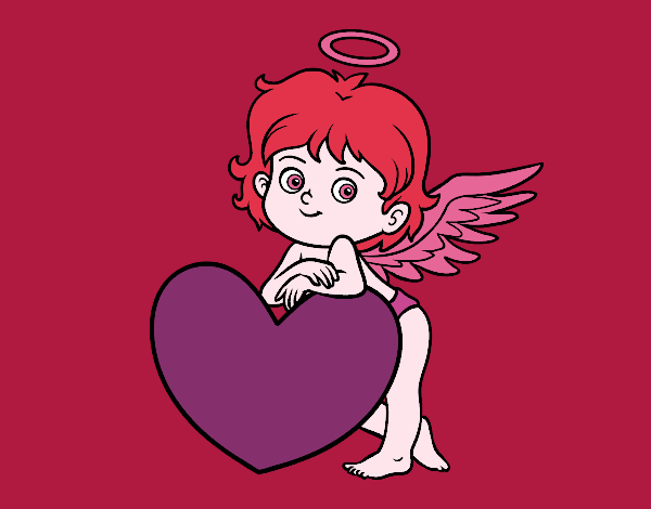 Cupido y un corazón