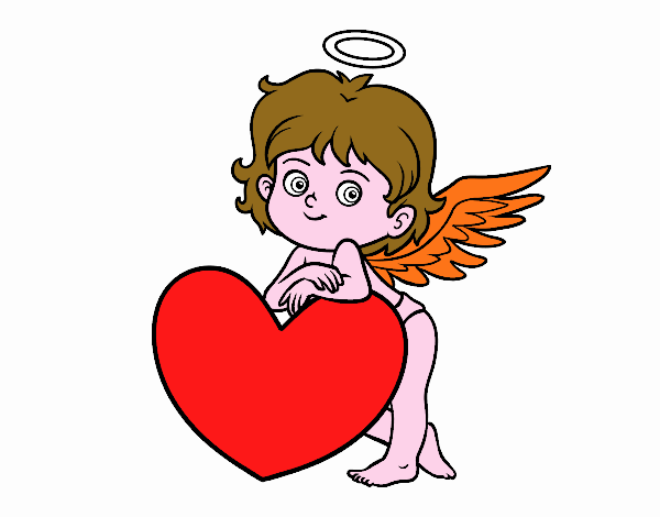 Cupido y un corazón