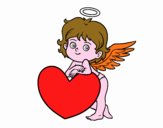 Cupido y un corazón