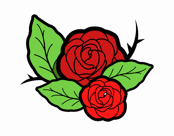 Dibujo de Dos rosas pintado por en  el día 02-10-20 a las  04:08:52. Imprime, pinta o colorea tus propios dibujos!