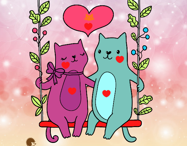 Gatitos enamorados