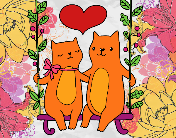 Gatitos enamorados