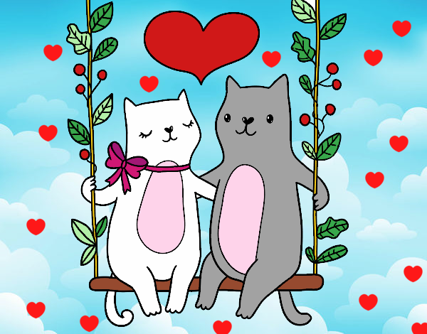 Gatitos enamorados