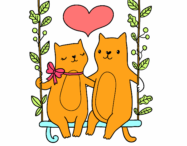 Gatitos enamorados