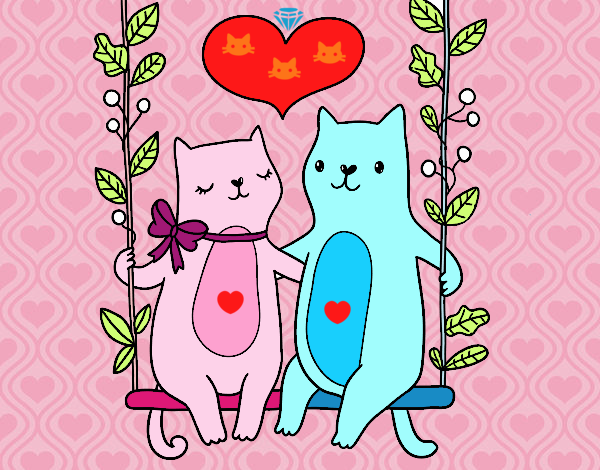 Gatitos enamorados