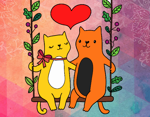 Gatitos enamorados