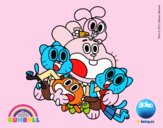 Gumball y amigos contentos