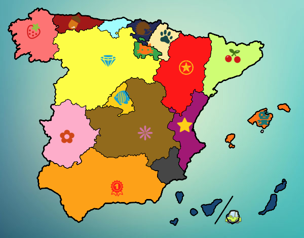 Dibujo De Las Comunidades Autónomas De España Pintado Por En El Día 28 09 20 A Las 7573