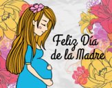 Mamá embarazada en el día de la madre