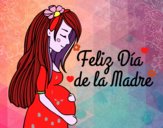 Mamá embarazada en el día de la madre