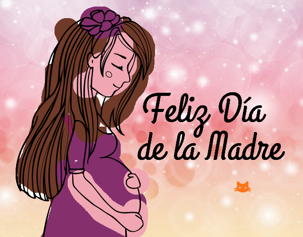 Mamá embarazada en el día de la madre