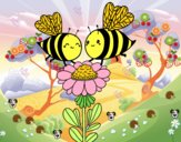 Pareja de abejas