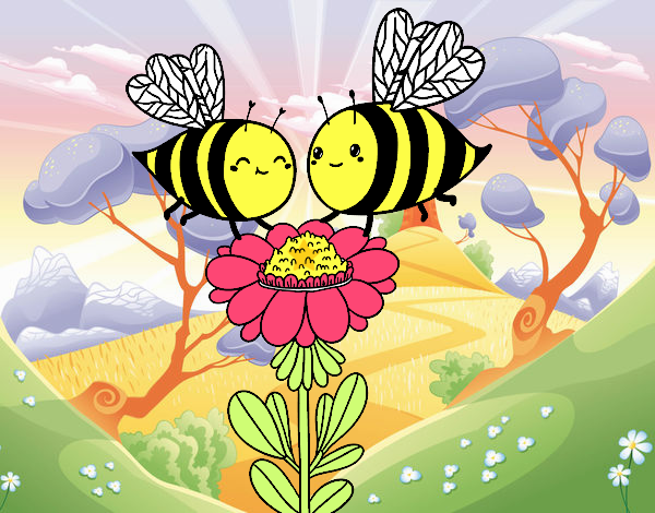 Pareja de abejas