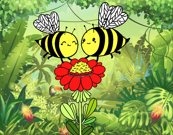 Pareja de abejas