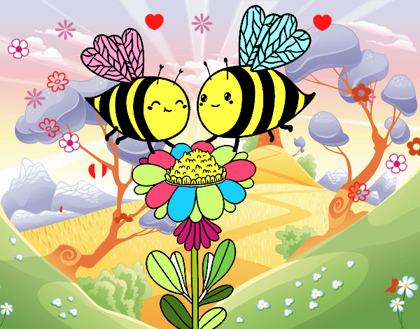 Pareja de abejas