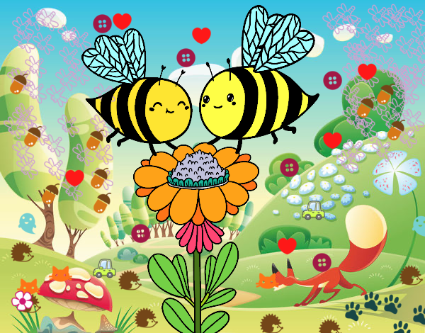 Pareja de abejas