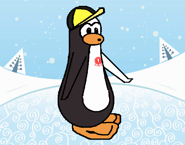 Pingüino con gorra