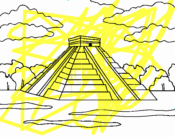 Dibujo de Pirámide de Chichén Itzá pintado por en  el día  28-09-20 a las 19:29:29. Imprime, pinta o colorea tus propios dibujos!