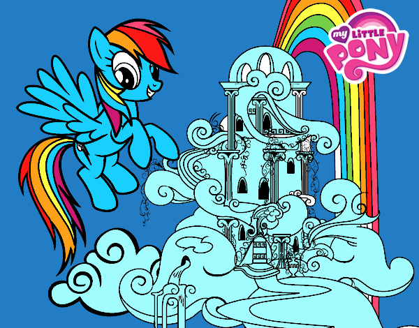 Rainbow Dash en su palacio