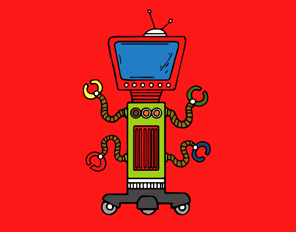 Dibujo de Robot mecánico pintado por en Dibujos.net el día 01-10-20 a las 17:13:42. Imprime ...
