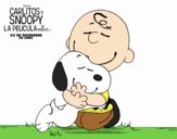 Snoopy y Carlitos abrazados