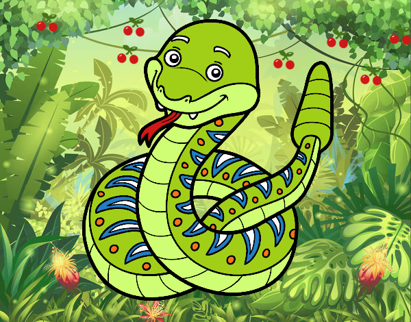 Una serpiente de cascabel