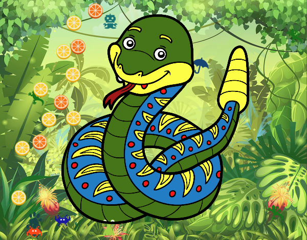 Una serpiente de cascabel