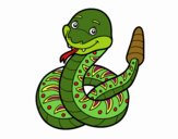 Una serpiente de cascabel