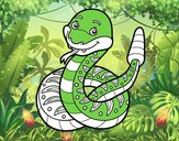 Una serpiente de cascabel