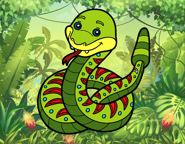 Una serpiente de cascabel