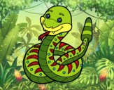 Una serpiente de cascabel