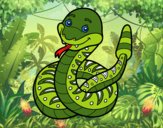 Una serpiente de cascabel