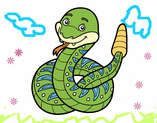 Dibujo de Una serpiente de cascabel pintado por en Dibujos.net el día  03-10-20 a las 06:29:58. Imprime, pinta o colorea tus propios dibujos!