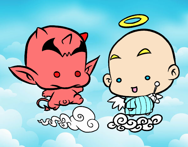 el angelito y el diablo OwO